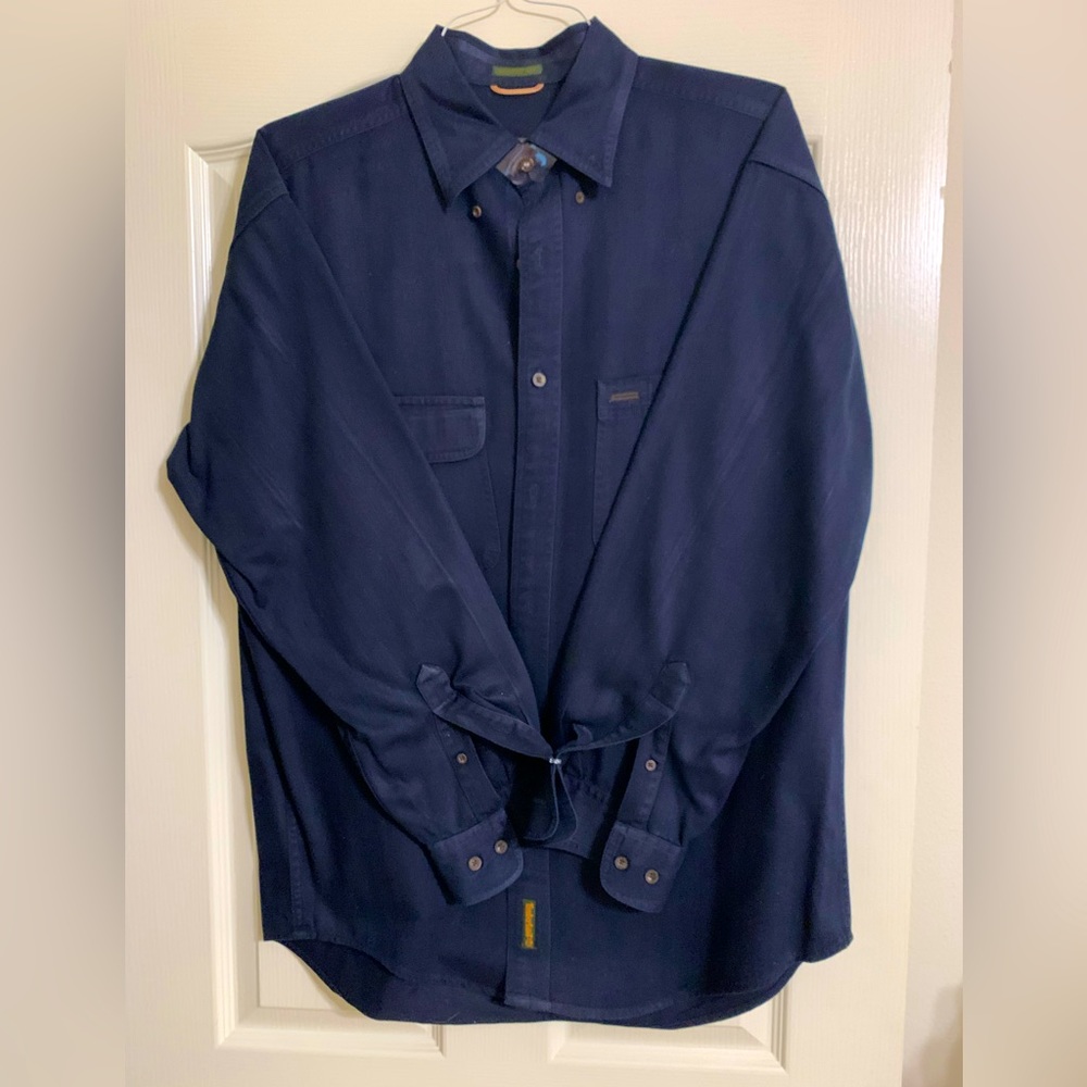 Timberland button up shirt. Size medium. Dark blue. Worn once.